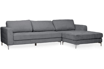 Baxton Studio - Agnew Sectional Sofa in Grey - U9320S-LRCC-RFC Sectional view 1