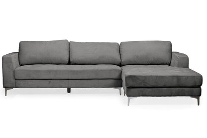 Baxton Studio - Agnew Sectional Sofa in Grey - U9320S-LRCC-RFC Sectional view 2