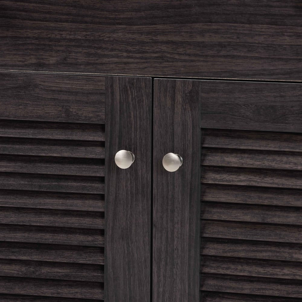 Baxton Studio - Agni Kitchen Storage Cabinet in Dark Brown - DR 883701-Wenge view 5