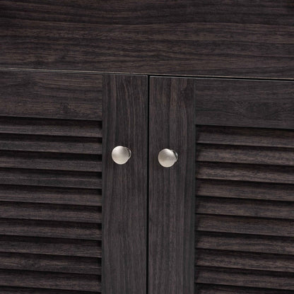 Baxton Studio - Agni Kitchen Storage Cabinet in Dark Brown - DR 883701-Wenge view 5