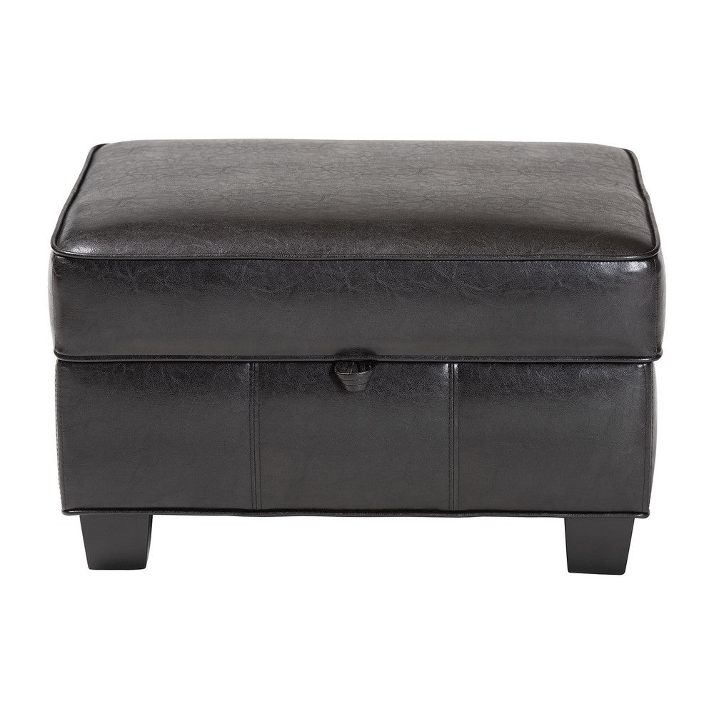 Baxton Studio - Agustus Ottoman in Dark Brown - A-136-001-Ottoman view 3