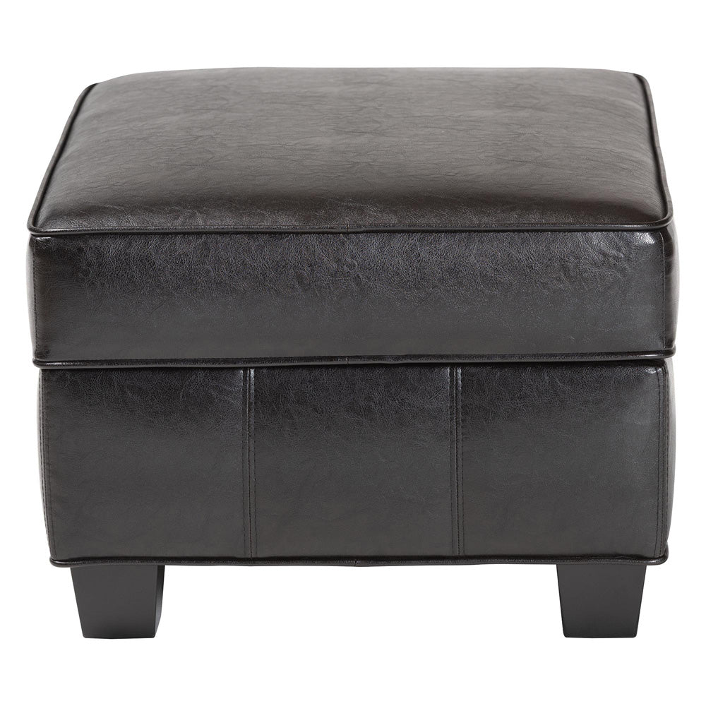 Baxton Studio - Agustus Ottoman in Dark Brown - A-136-001-Ottoman view 4