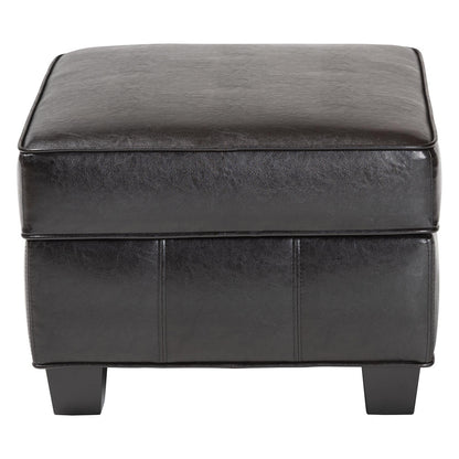 Baxton Studio - Agustus Ottoman in Dark Brown - A-136-001-Ottoman view 4