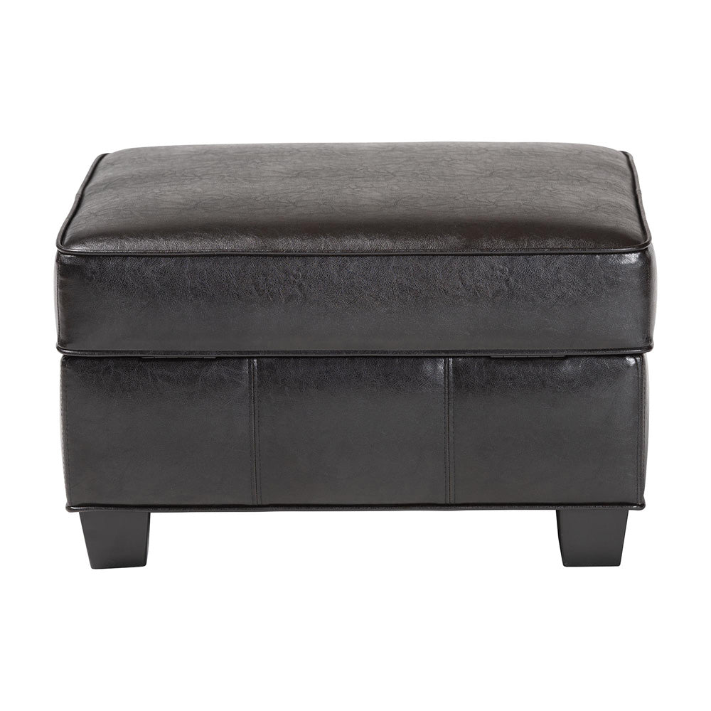 Baxton Studio - Agustus Ottoman in Dark Brown - A-136-001-Ottoman view 5