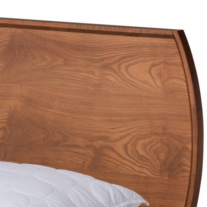 Baxton Studio - Aimi Full Size Bed in Walnut Brown  - Aimi-Ash Walnut-Full view 4
