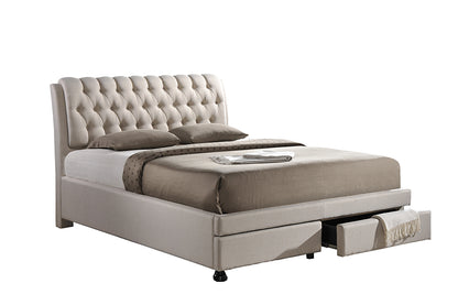Baxton Studio - Ainge King Size Bed in Light Beige - BBT6423-Light Beige-King view 1