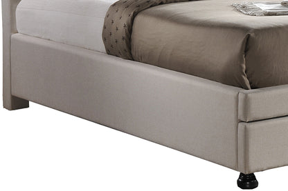 Baxton Studio - Ainge King Size Bed in Light Beige - BBT6423-Light Beige-King view 3