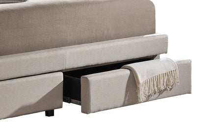 Baxton Studio - Ainge King Size Bed in Light Beige - BBT6423-Light Beige-King view 4
