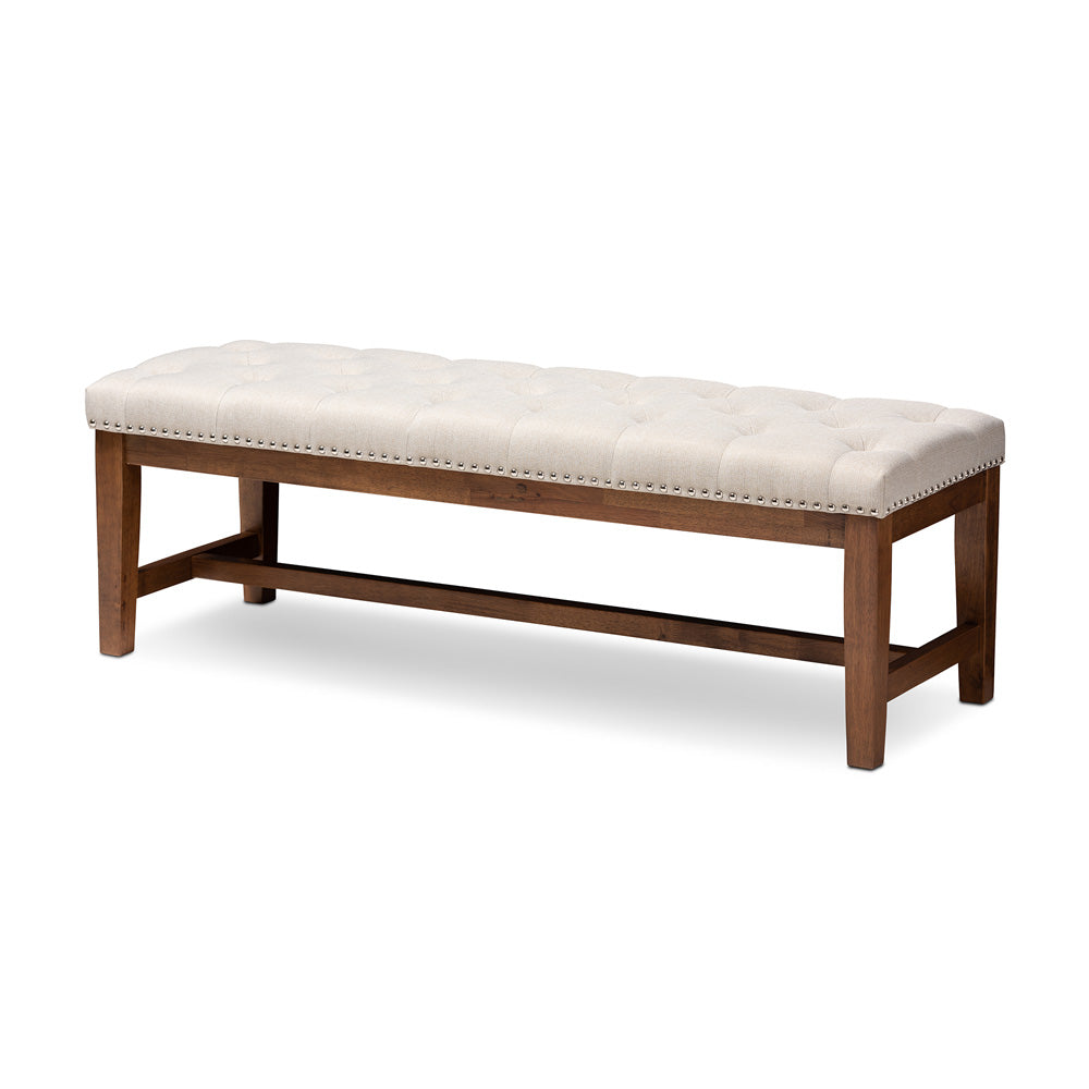 Baxton Studio - Ainsley Bench in Light Beige - BBT5338-Light Beige view 1