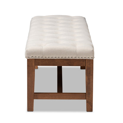 Baxton Studio - Ainsley Bench in Light Beige - BBT5338-Light Beige view 3