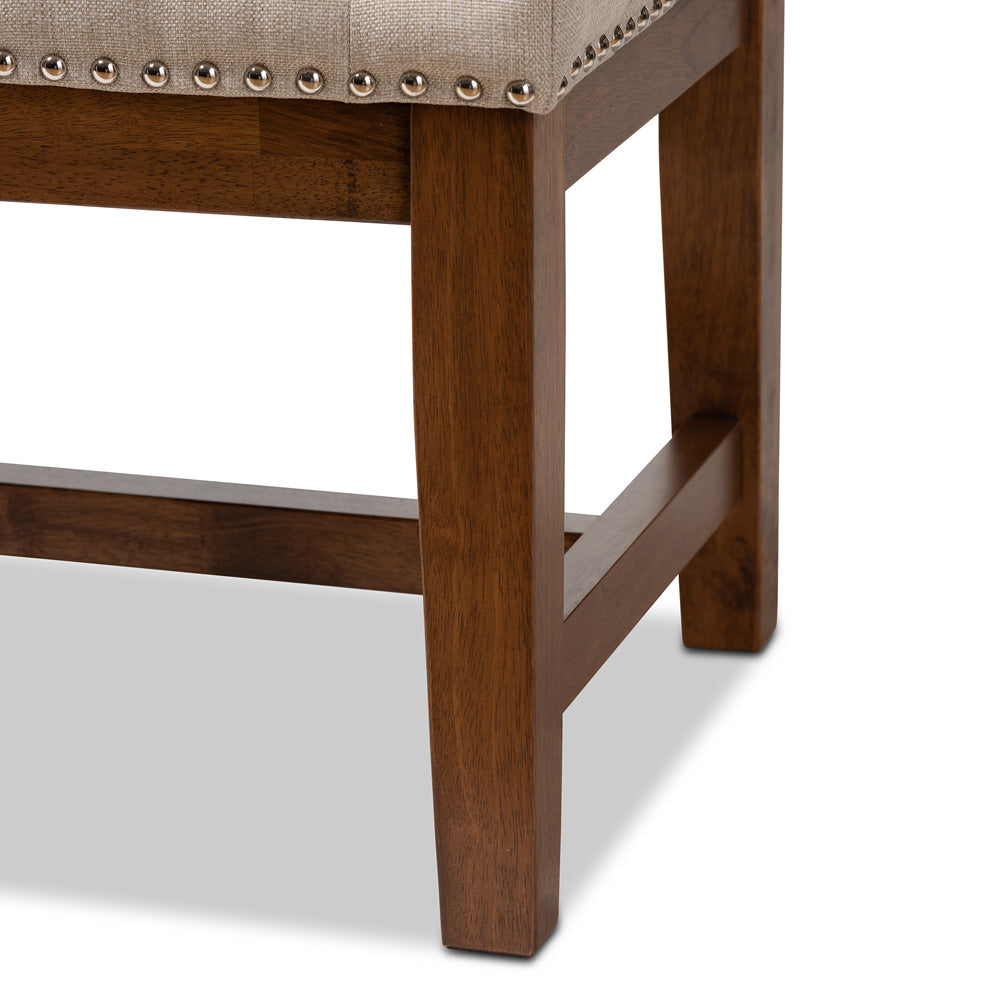 Baxton Studio - Ainsley Bench in Light Beige - BBT5338-Light Beige view 5