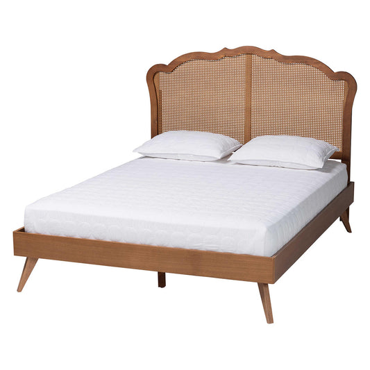 Baxton Studio - Aithan King Bed w/ Headboard in Walnut Brown - MG9773-1/9704-King view 1