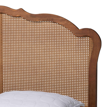 Baxton Studio - Aithan King Bed w/ Headboard in Walnut Brown - MG9773-1/9704-King view 4