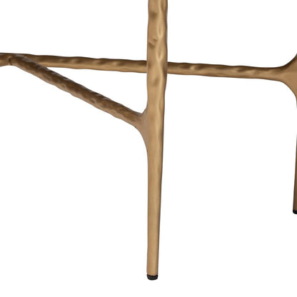 Baxton Studio - Akanji Console Table in Marble White/Gold - FUR6886-Natural Marble Top D-Console Table view 5