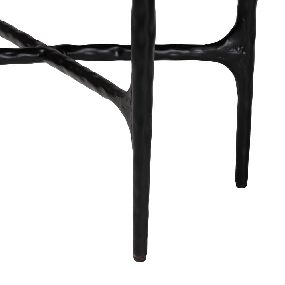 Baxton Studio - Akanji End Table in Marble White/Black - FUR6882-Marble Top Hammer Rectangle-ET view 4
