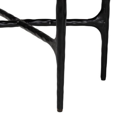 Baxton Studio - Akanji End Table in Marble White/Black - FUR6882-Marble Top Hammer Rectangle-ET view 4