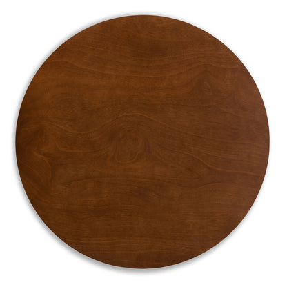 Baxton Studio - Alana Dining Table in Walnut - Hexa-Walnut-Round DT view 2