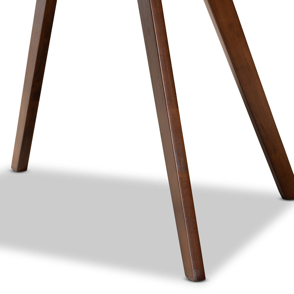 Baxton Studio - Alana Dining Table in Walnut - Hexa-Walnut-Round DT view 3