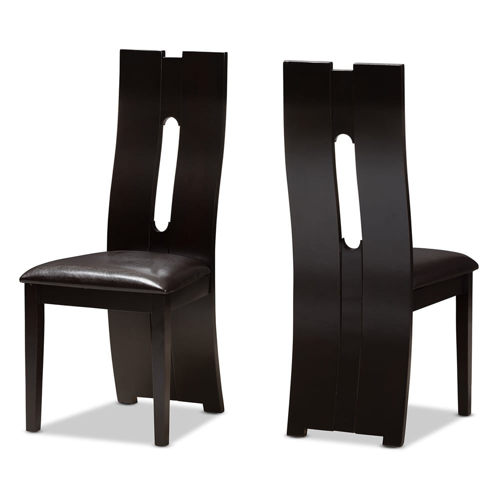 Baxton Studio - Alani Dining Set in Dark Brown - RH5509C-Dark Brown Dining Set view 2
