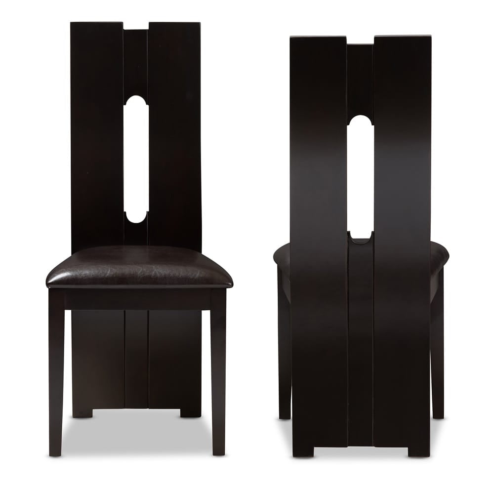Baxton Studio - Alani Set of 2 Dining Chairs in Dark Brown - RH5509C-Dark Brown-DC view 2