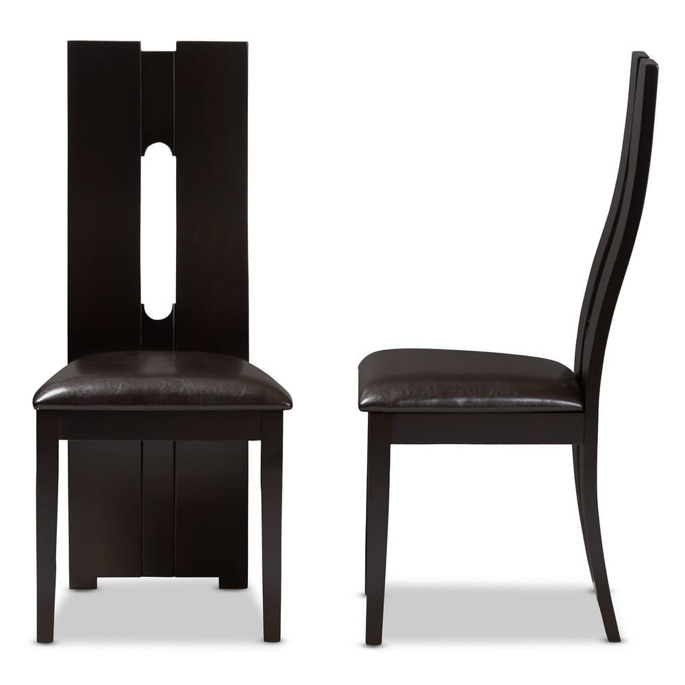 Baxton Studio - Alani Set of 2 Dining Chairs in Dark Brown - RH5509C-Dark Brown-DC view 3