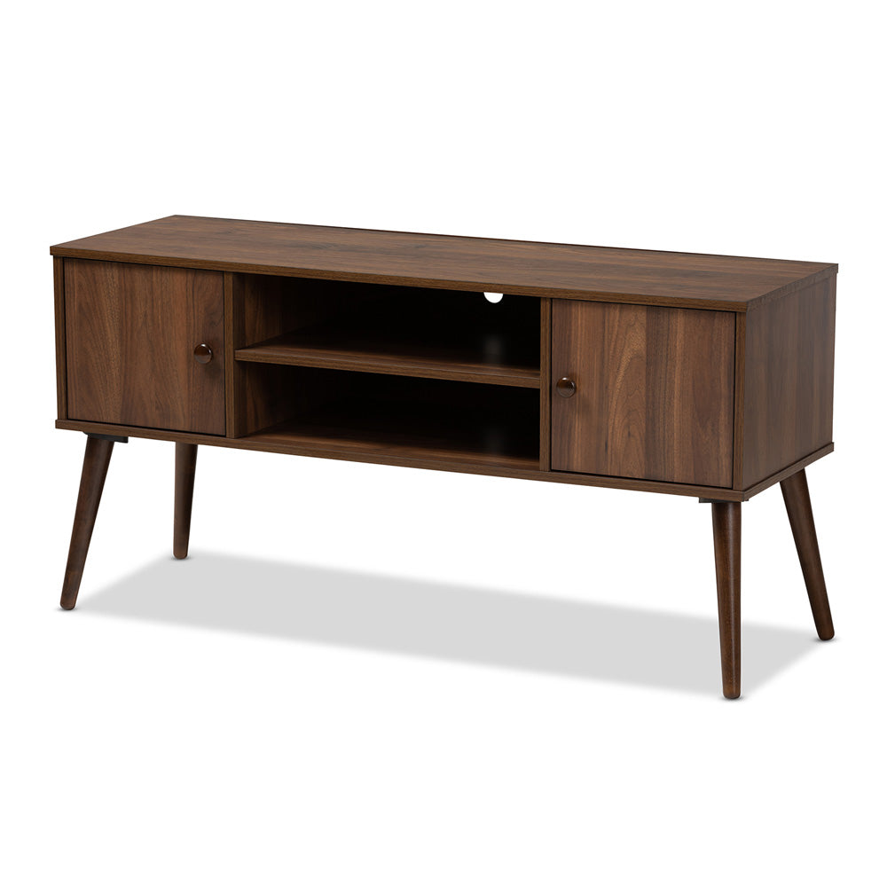 Baxton Studio - Alard TV Stand in Walnut - TV8002-Columbia Walnut-TV view 1