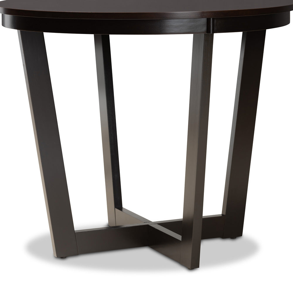 Baxton Studio - Alayna Dining Table in Dark Brown - RH7048T-Dark Brown-35-IN-DT view 4