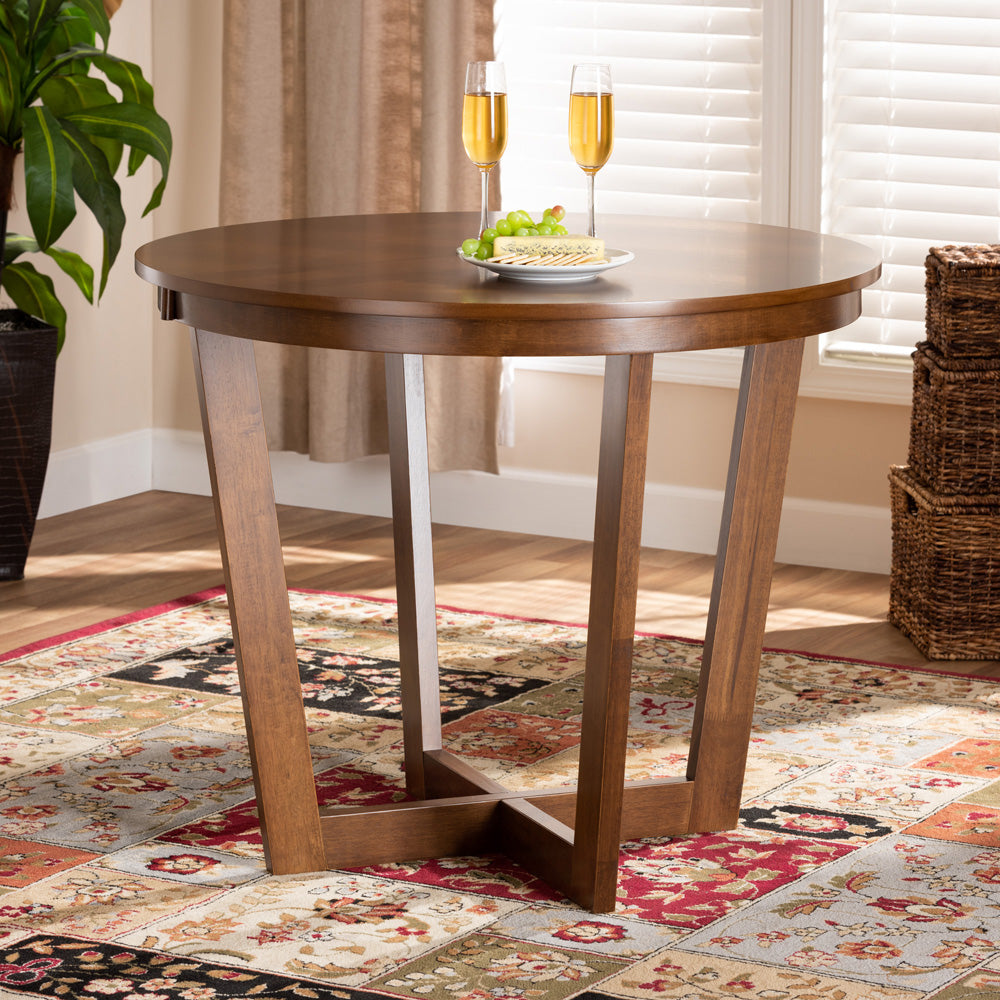 Baxton Studio - Alayna Dining Table in Walnut - RH7048T-Walnut-35-IN-DT view 5