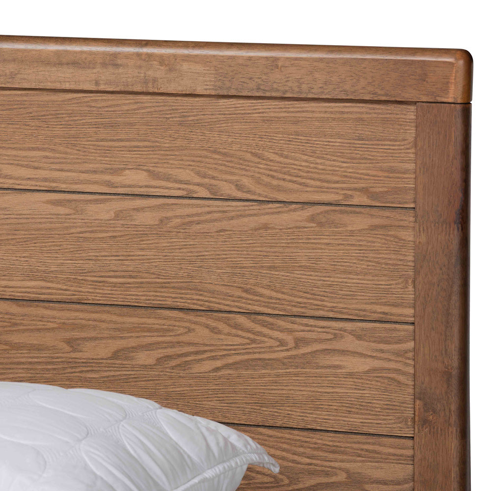 Baxton Studio - Alba King Size Bed in Ash Walnut - Alba-Ash Walnut-King view 6