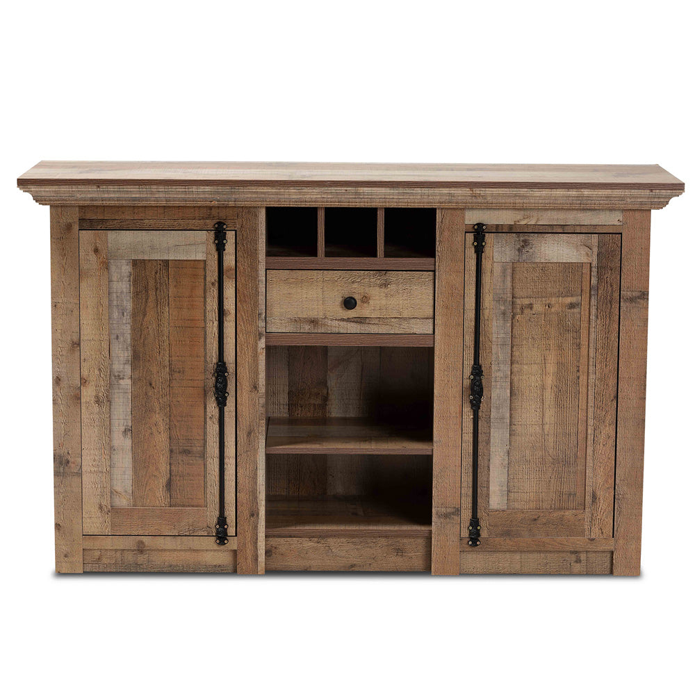 Baxton Studio - Albert Sideboard in Brown - BH-001-Yosemile Oak-Buffet view 3