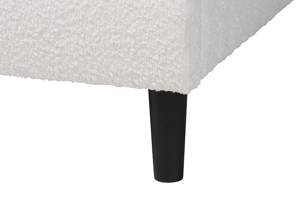 Baxton Studio - Albion Queen Size Bed - BBT61320-Cream Boucle-Queen view 6