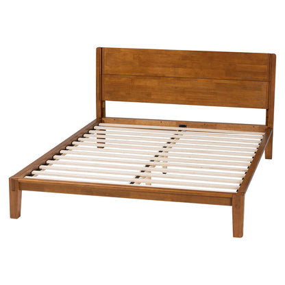 Baxton Studio - Aldith Queen Size Bed in Walnut Brown - BBT61232-Tooless-Walnut-Queen view 3