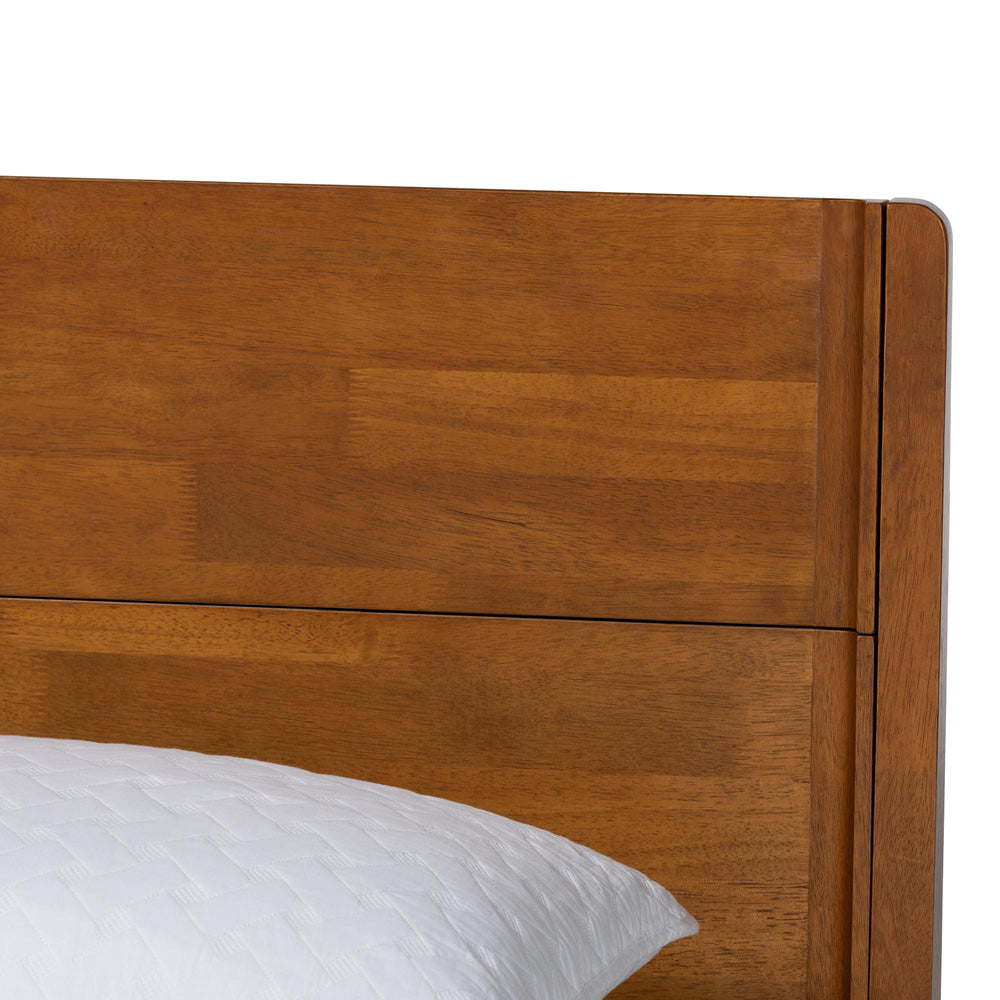 Baxton Studio - Aldith Queen Size Bed in Walnut Brown - BBT61232-Tooless-Walnut-Queen view 4