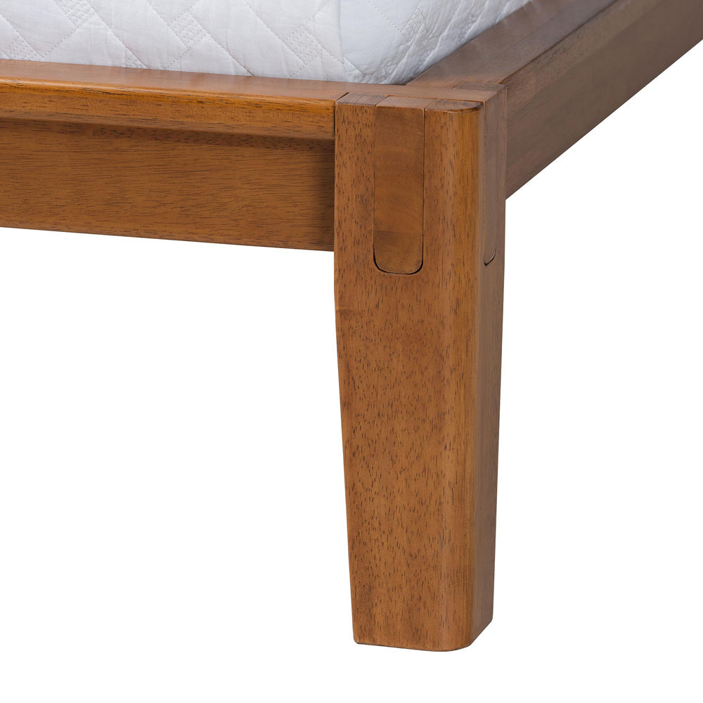 Baxton Studio - Aldith Queen Size Bed in Walnut Brown - BBT61232-Tooless-Walnut-Queen view 5