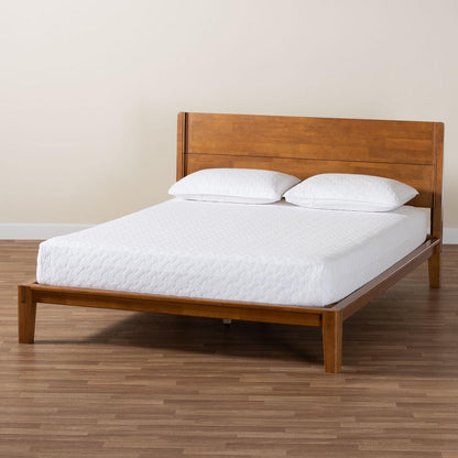 Baxton Studio - Aldith Queen Size Bed in Walnut Brown - BBT61232-Tooless-Walnut-Queen view 8