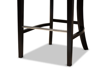Baxton Studio - Aldon Barstool Set of 2 - BBT5407B-Grey/Wenge-BS view 6