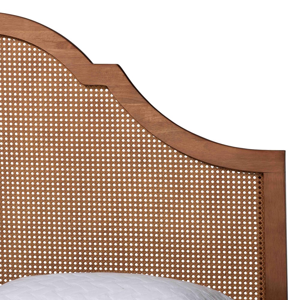 Baxton Studio - Alecia Queen Bed w/ Headboard in Ash Walnut - MG9780-1/9704-Queen view 4