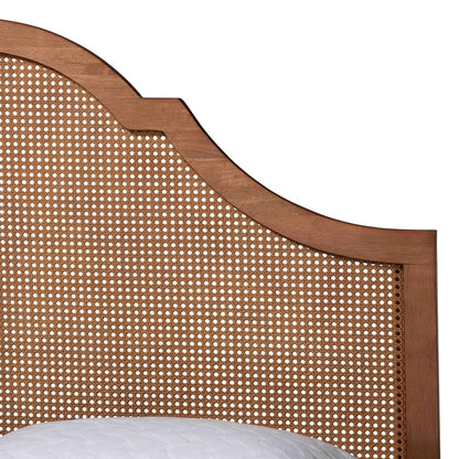 Baxton Studio - Alecia Queen Bed w/ Headboard in Ash Walnut - MG9780-1/9704-Queen view 4