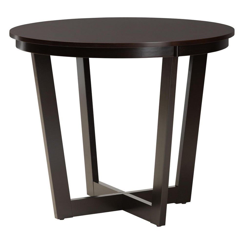 Baxton Studio - Alena Dining Set in Light Grey/Dark Brown - Jodie-Grey/Dark Brown-5PC Dining Set view 3