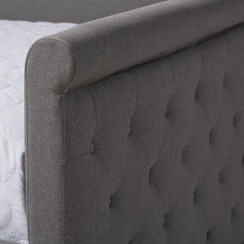 Baxton Studio - Alena Full Size Daybed with Trundle in Grey - CF8825-Grey-Daybed-F/T view 6