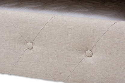 Baxton Studio - Alena Queen Size Daybed with Trundle in Light Beige - CF8825-Light Beige-Daybed-Q/T view 7