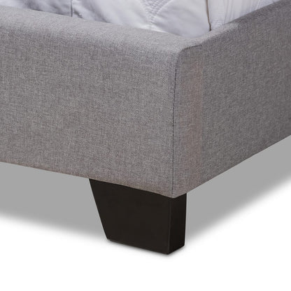Baxton Studio - Alesha King Size Bed in Grey - Alesha-Grey-King view 5
