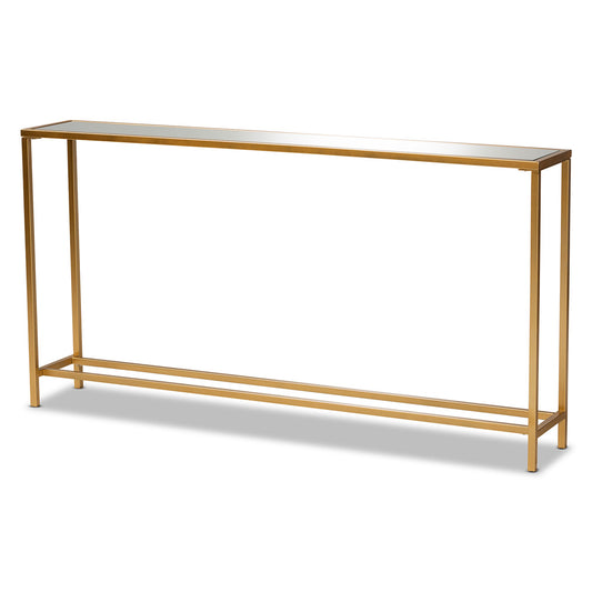 Baxton Studio - Alessa Console Table in Gold - JY20A254-Gold-Console view 1
