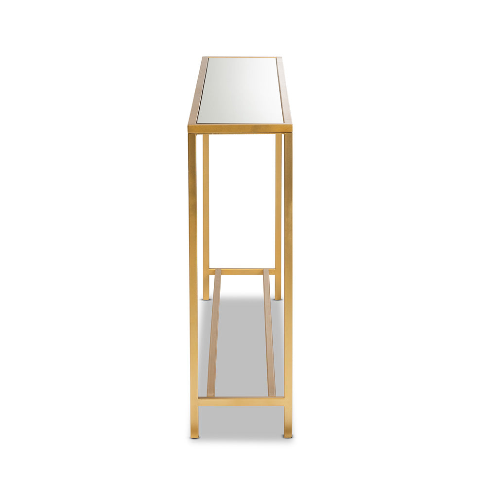 Baxton Studio - Alessa Console Table in Gold - JY20A254-Gold-Console view 3