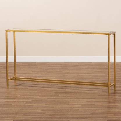 Baxton Studio - Alessa Console Table in Gold - JY20A254-Gold-Console view 7