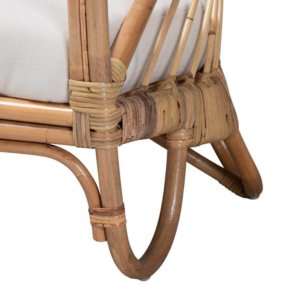 Baxton Studio - Aliane Living Room Set in White/Natural Brown - DC8041-Rattan-4PC Living Room Set view 7