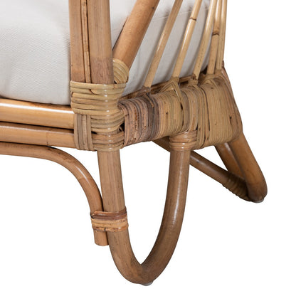 Baxton Studio - Aliane Living Room Set in White/Natural Brown - DC8041-Rattan-4PC Living Room Set view 7
