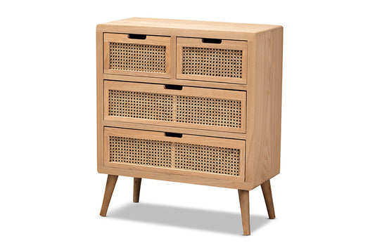 Baxton Studio - Alina Chest - JY1902-Medium Oak-4DW-Cabinet view 1