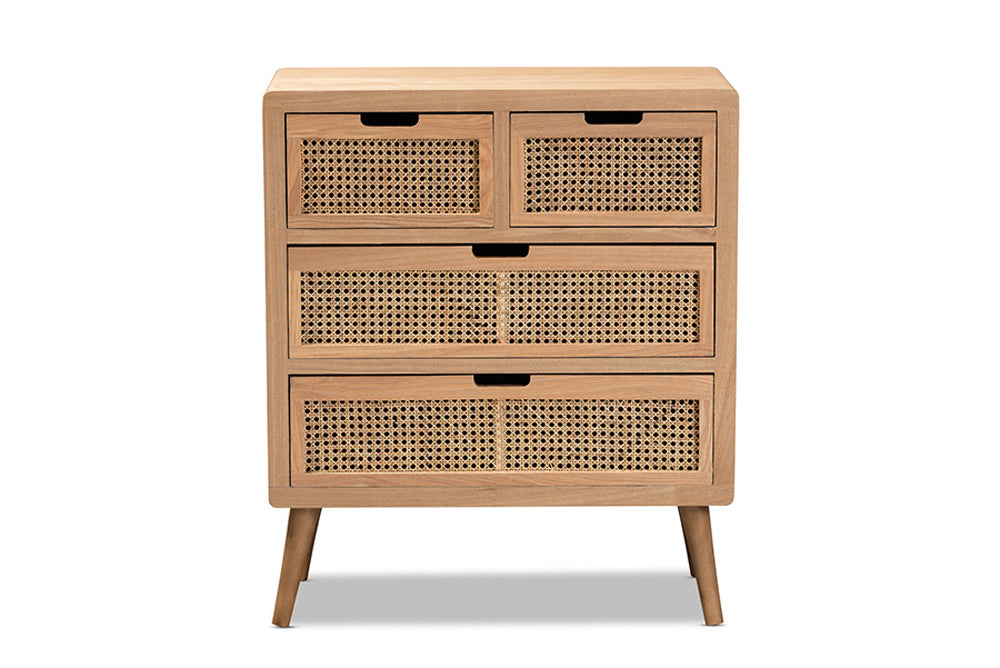 Baxton Studio - Alina Chest - JY1902-Medium Oak-4DW-Cabinet view 3