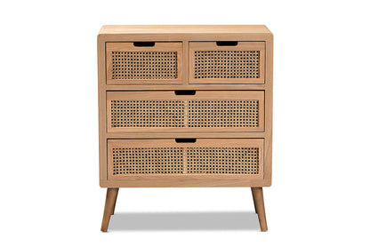 Baxton Studio - Alina Chest - JY1902-Medium Oak-4DW-Cabinet view 3